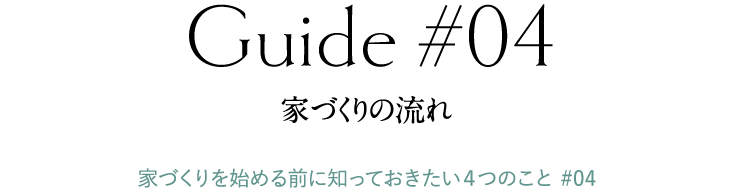 家づくりの流れ